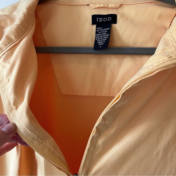IZOD XFG Men’s Yellow Golf Jacket Size L Half Zip Windbreaker Lightweight - Picture 4 of 9